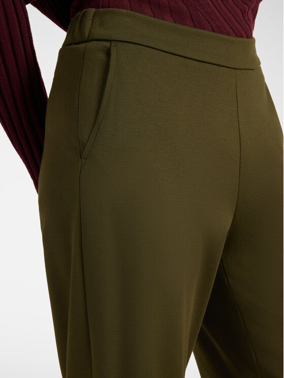 Elena Mirò Elena Mirò Spodnie materiałowe P813Z000211N035 Zielony Flare Fit