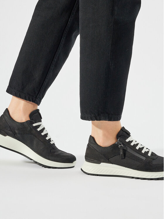ECCO ECCO Sneakersy Exostride W Low Zip 83540351052 Czarny