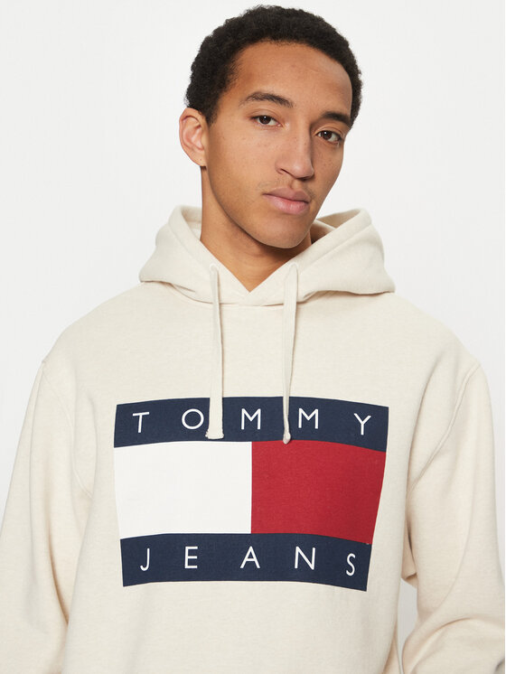 Tommy Jeans Tommy Jeans Majica dugih rukava Flag DM0DM21174 Bež Regular Fit