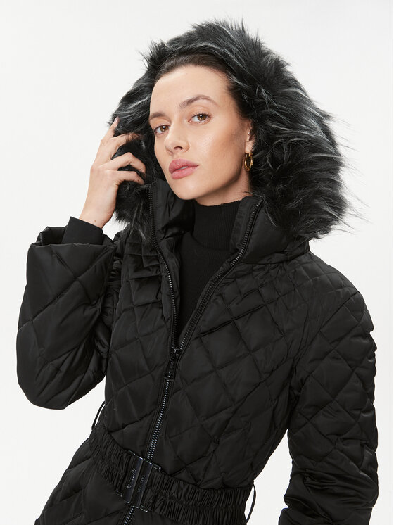 Guess Guess Зимно палто W3BL37 WEX52 Черен Regular Fit