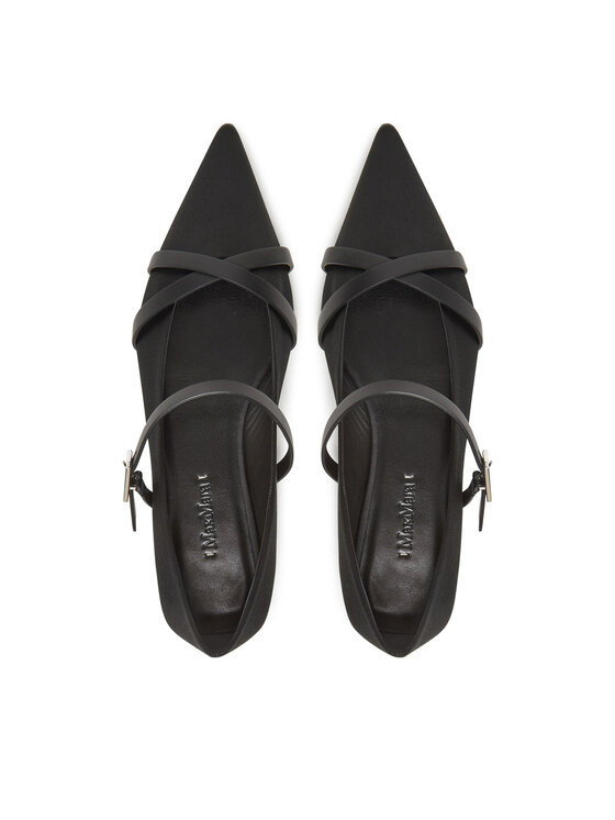 Max Mara Max Mara Halbschuhe Satinflat 2514521272600 Schwarz