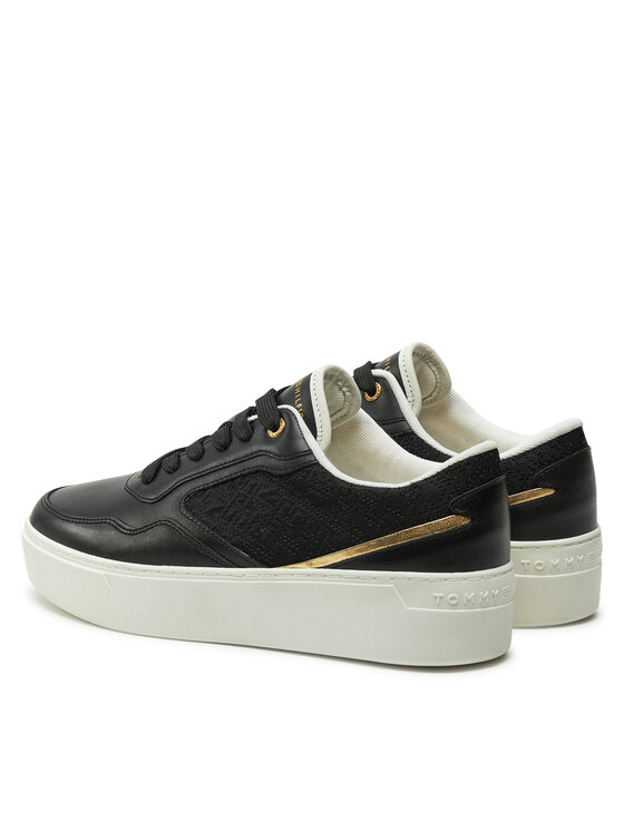 Tommy Hilfiger Tommy Hilfiger Сникърси Platform Monogram Sneaker FW0FW08121 Черен