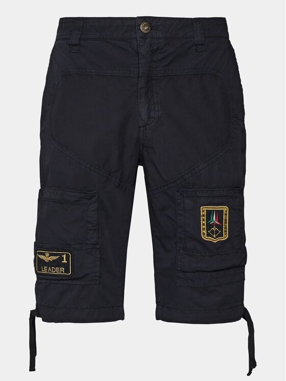Aeronautica Militare Aeronautica Militare Bermuda Bermuda Anti-G in gabardina Blu Regular Fit