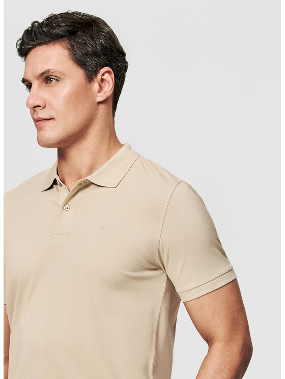 Pako Lorente Pako Lorente Polo P26SF-TX-001 Beżowy Classic Fit