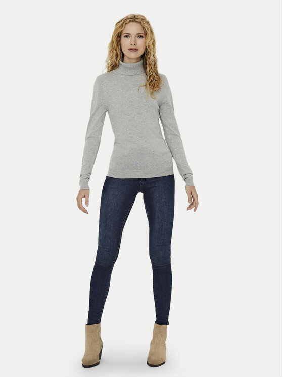 Vero Moda Vero Moda Rollkragenpullover Glory 10231630 Grau Regular Fit