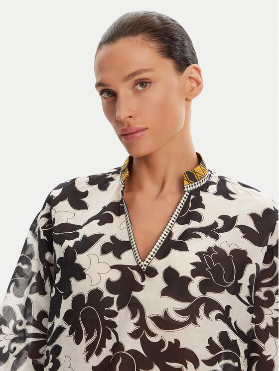 Devotion TWINS Devotion TWINS Majica Ethnic 025.004G Crna Loose Fit