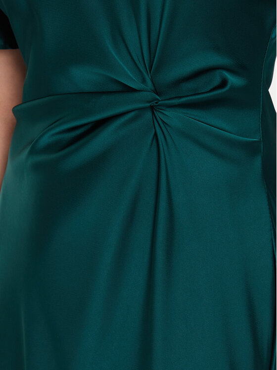 Rinascimento Rinascimento Cocktail obleka CFC0125718003 Zelena Regular Fit