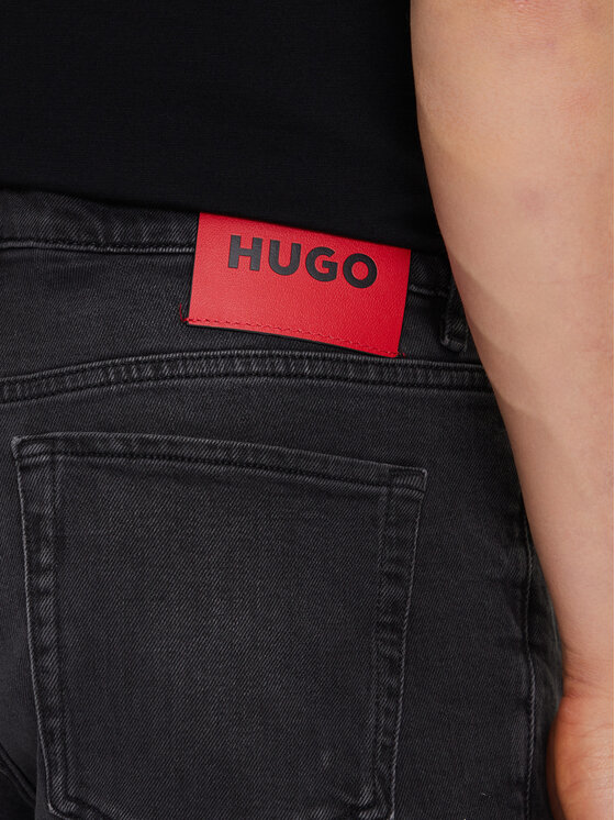 HUGO HUGO Pantaloni scurți de blugi 50539932 Negru Slim Fit