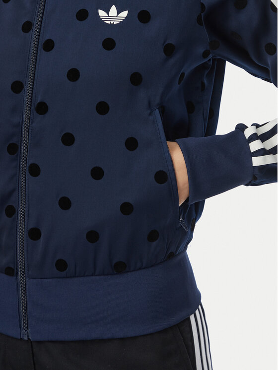adidas adidas Bluza Satin Polka Dots Tt Track Top LI2852 Niebieski Regular Fit