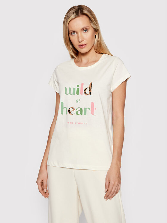 T-shirt Meno Beige Regular Fit