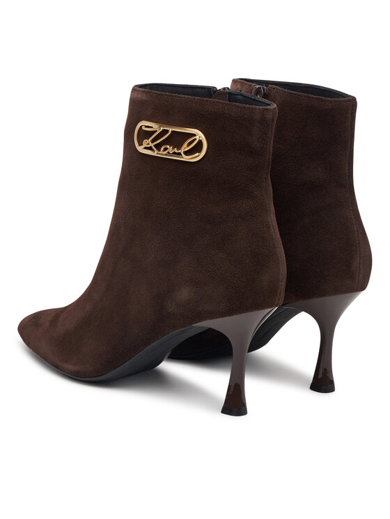 KARL LAGERFELD KARL LAGERFELD Členková obuv Sienna KL32747 Tmavo hnedá