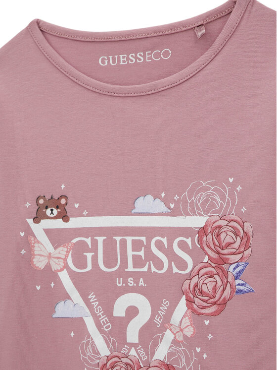 Guess Guess Bluse K6YI24 K3732 Rosa Regular Fit