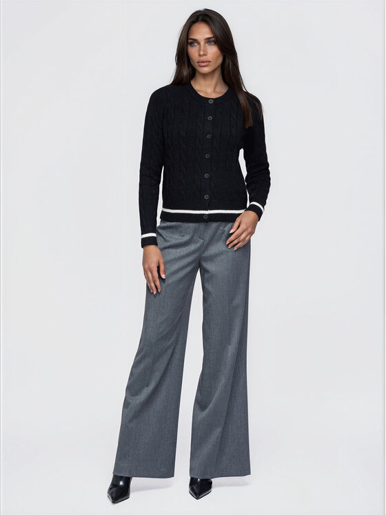 Ombre Ombre Svetr OW-SW-E0028 Černá Slim Fit