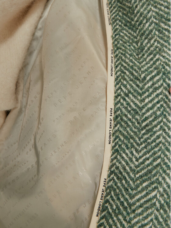 Pepe Jeans Pepe Jeans Vlněný kabát Camille PL402462 Zelená Regular Fit