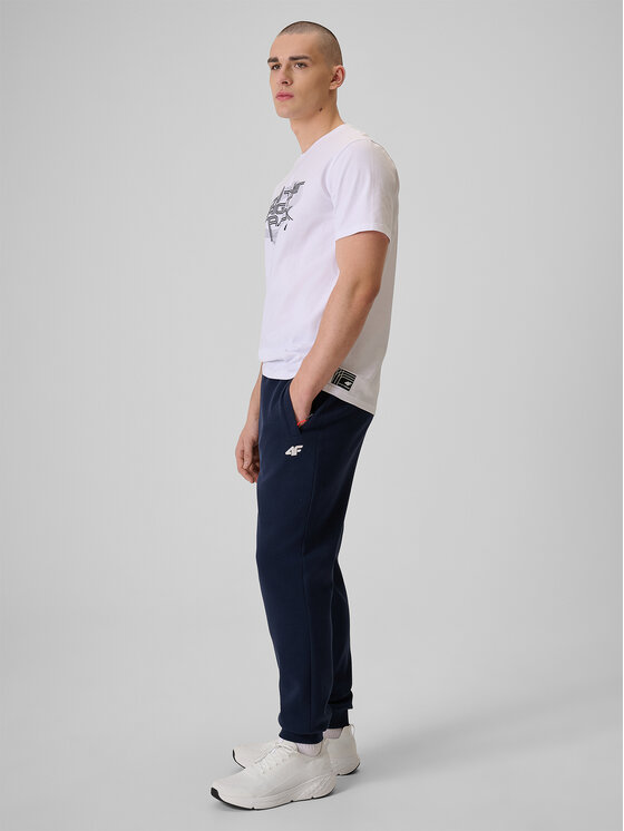 4F 4F Spodnie dresowe MONOCHROME MOVEMENT Granatowy Regular Fit