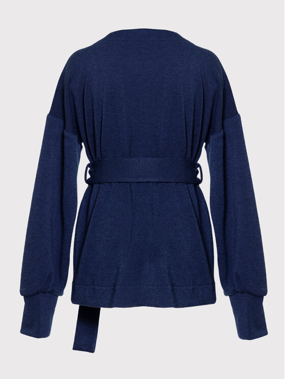 SLY SLY Sweter 3S-502 Granatowy Comfortable Fit