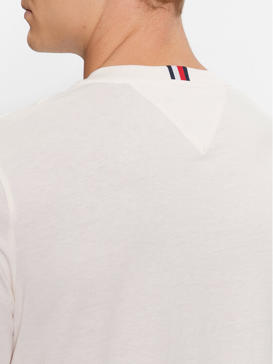 Tommy Hilfiger Tommy Hilfiger Pikkade varrukatega T-särk Collegiate MW0MW32591 Valge Regular Fit