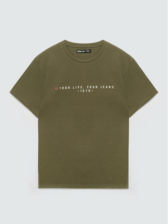 BIG STAR BIG STAR T-Shirt OLIVER Zielony Basic Fit