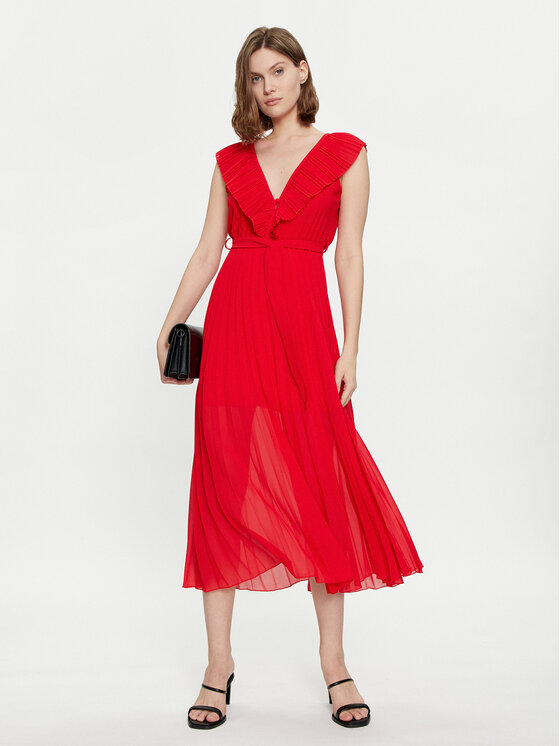 Dixie Dixie Rochie cocktail A319J043 Roșu Regular Fit