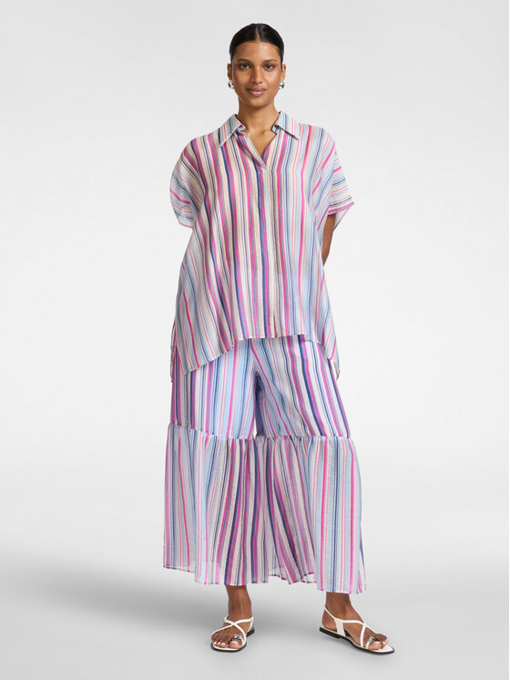 Elena Mirò Elena Mirò Camicia 5008E000131N001 Blu Over Fit