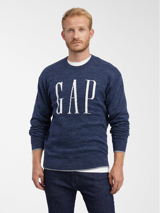Gap Sveter 724378-00 Tmavomodrá Regular Fit