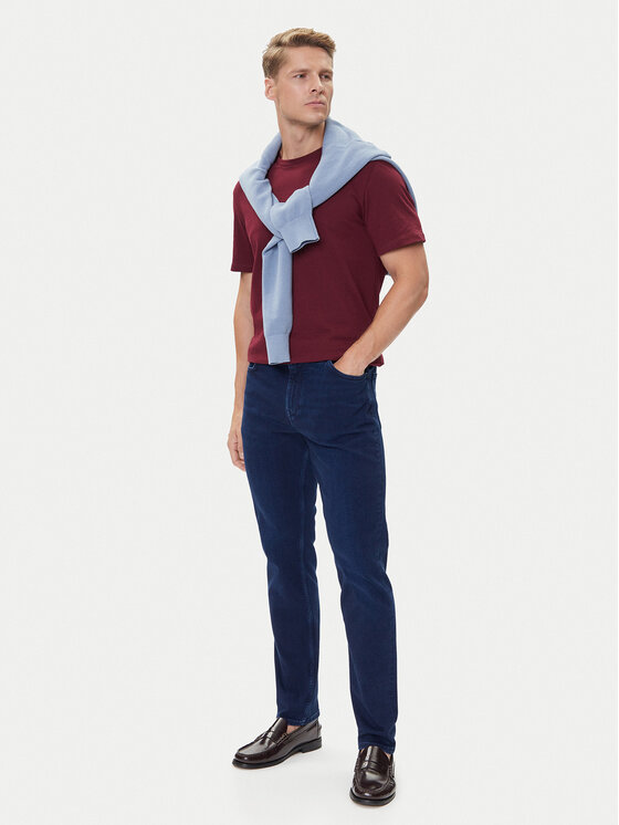 Tommy Hilfiger Tommy Hilfiger Jeansy Denton MW0MW39662 Granatowy Straight Fit