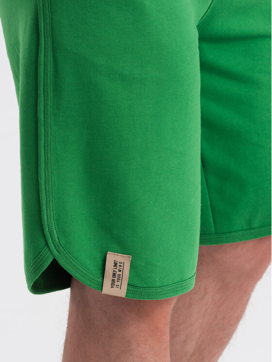 Ombre Ombre Šortky OM-SRSK-0105 Zelená Regular Fit