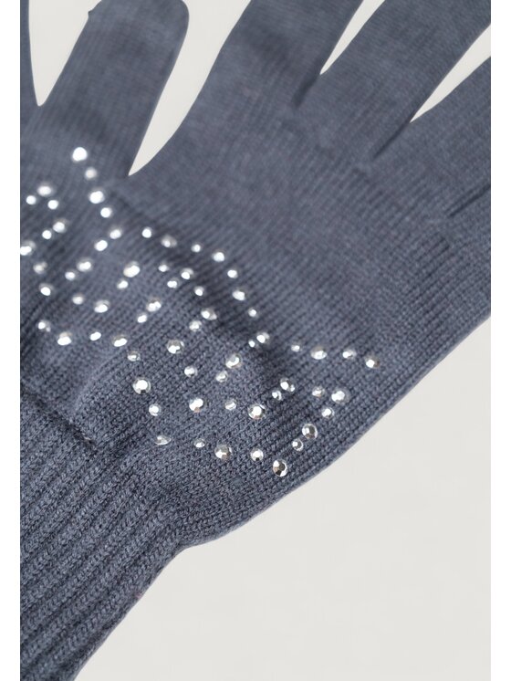 Pieces Pieces Guanti da donna PCNASMINE SEQUINS GLOVES BC Grigio