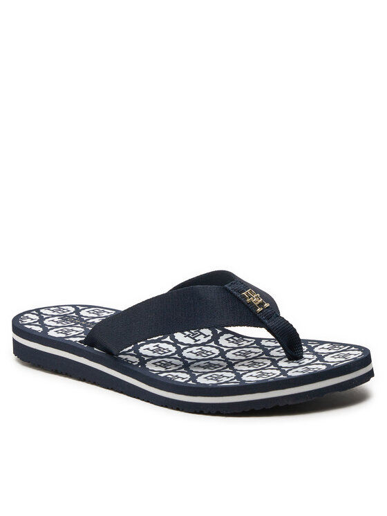 Tommy Hilfiger Tommy Hilfiger Infradito Th Emblem Beach Sandal FW0FW07900 Blu scuro