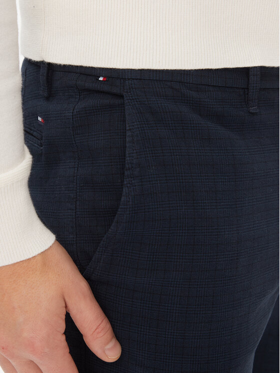 Tommy Hilfiger Tommy Hilfiger Chinosy Denton MW0MW32935 Granatowy Slim Fit