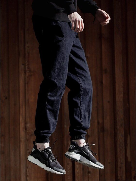 Urban City Urban City Jeansy Spodnie Jeansowe Jogger Męskie Granatowe UrbanCity Promo Classic L Granatowy Regular Fit