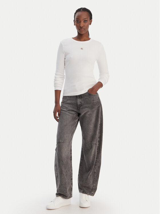 Calvin Klein Jeans Calvin Klein Jeans Bluzka LV047E205G Biały Slim Fit