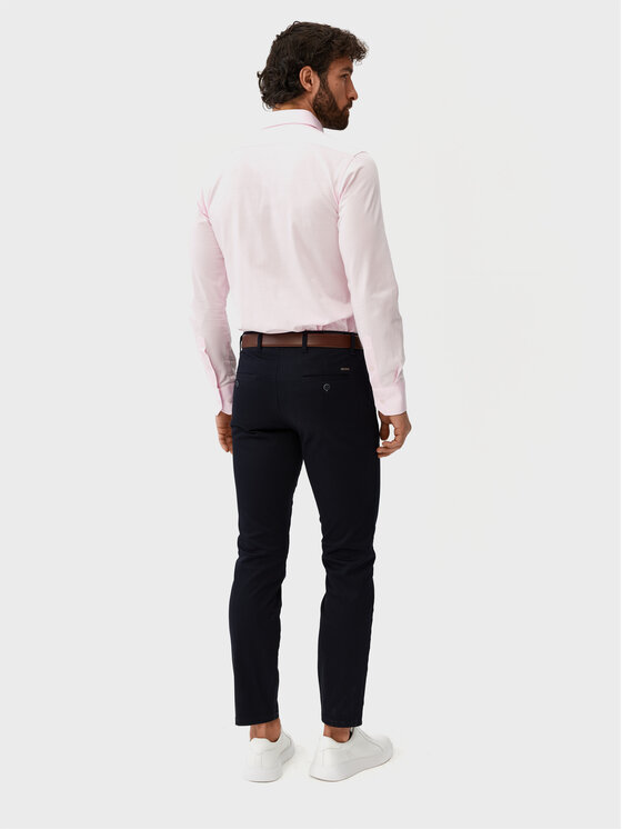 Evenemen Evenemen Koszula Stickat Różowy Slim Fit