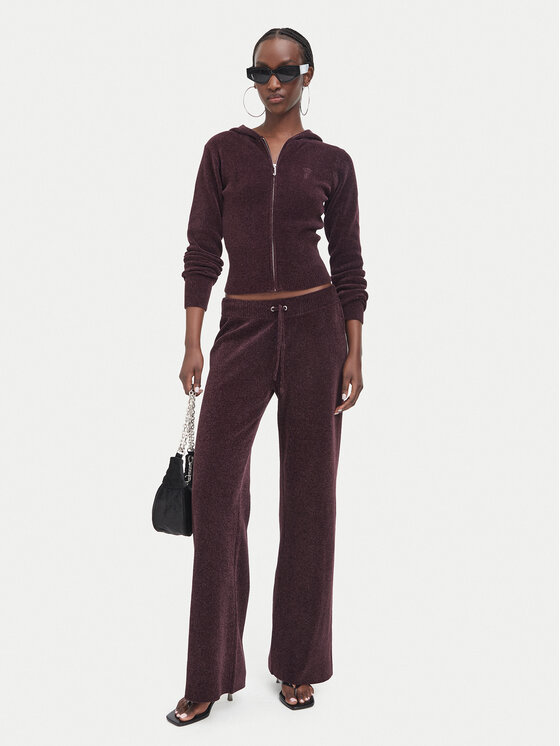 Juicy Couture Juicy Couture Суитшърт JCWEB005 Тъмнокафяв Regular Fit