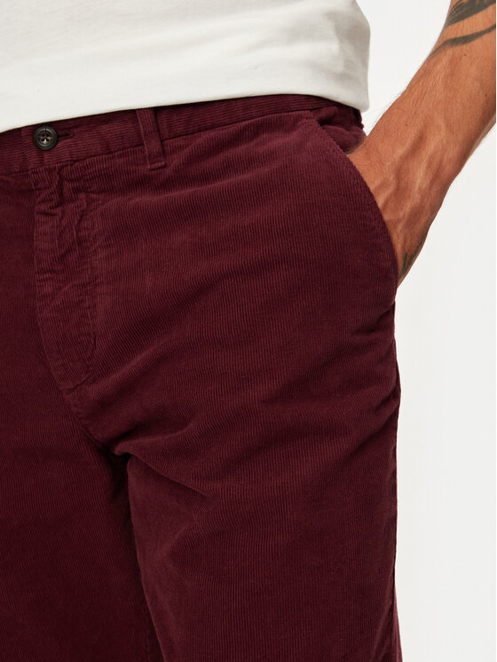 Tommy Hilfiger Tommy Hilfiger Hlače iz tkanine MW0MW32932 Bordo rdeča Regular Fit