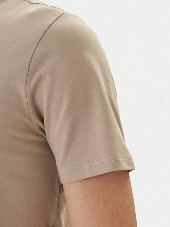 Guess Guess Tričko M6GI11 K2992 Béžová Slim Fit