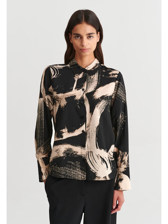 TATUUM TATUUM Koszula SEKI Czarny Loose Fit