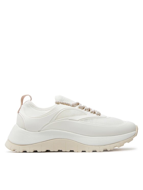 Calvin Klein Sneakersy Runner Lace Up Caging HW0HW01900 Biela