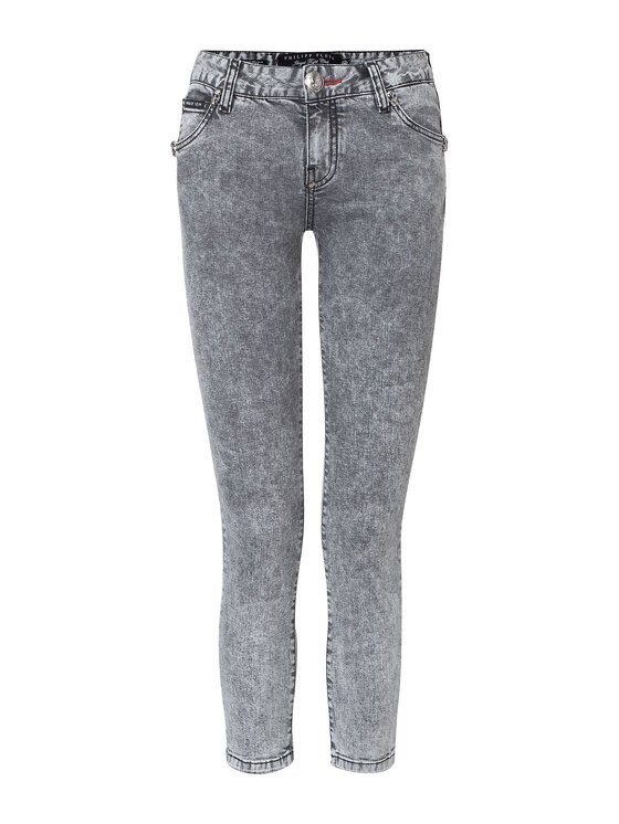 PHILIPP PLEIN PHILIPP PLEIN Džínsy 30764 Sivá Straight Fit