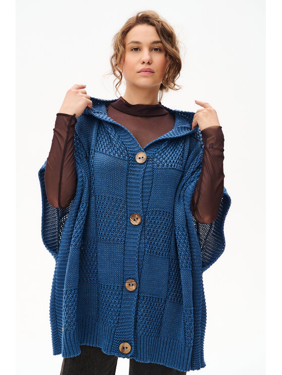 blue shadow blue shadow Kardigan Tamashi Granatowy Regular Fit