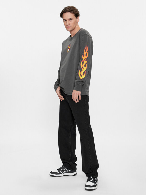 Tommy Jeans Tommy Jeans Hosszú ujjú Burning Badge DM0DM17741 Szürke Relaxed Fit