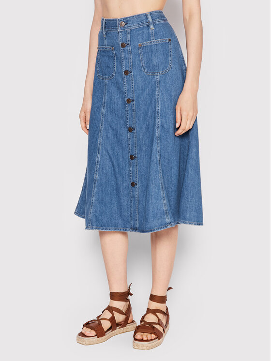 Polo Ralph Lauren Fustă de blugi 211863244001 Albastru Regular Fit 211863244001 imagine noua