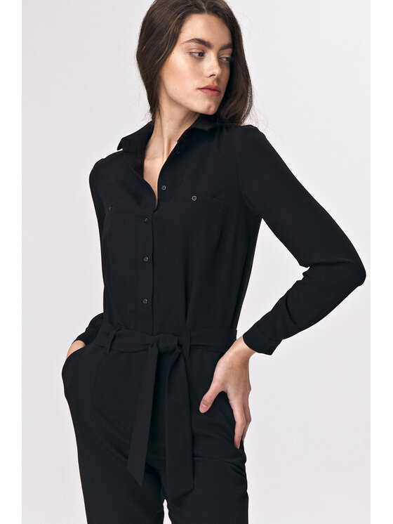 NIFE NIFE Overal KM13 Čierna Feminine Fit