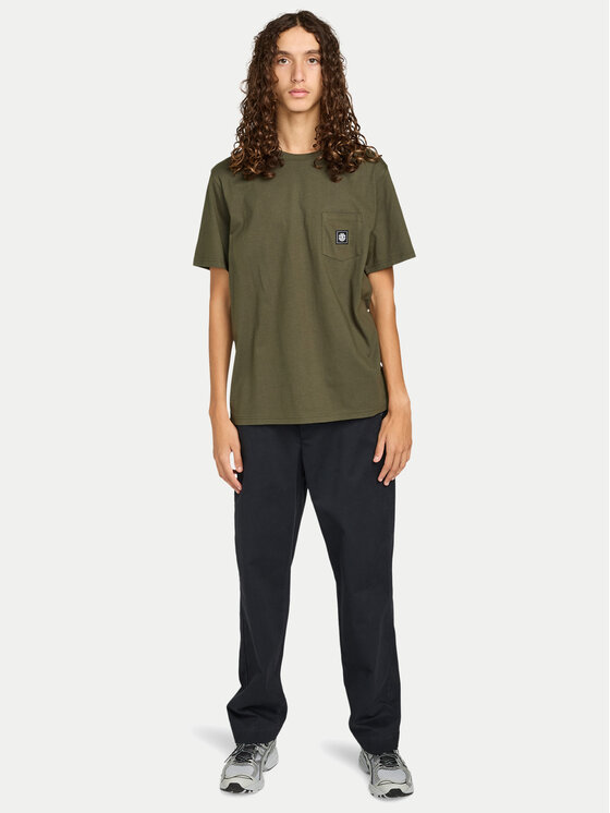 Element Element Тишърт Icon Label Pocket ELYKT00198 Зелен Regular Fit