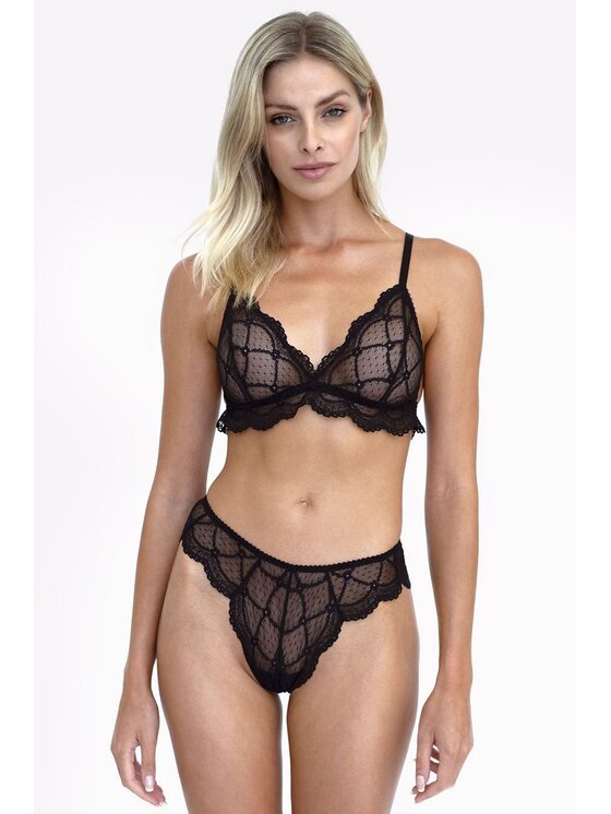Love and Hate Love and Hate Reggiseno Bralette Mija Black Nero