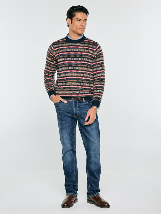 BIG STAR BIG STAR Sweter LARS Kolorowy Basic Fit