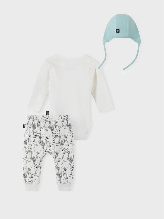 Reima Reima Komplet body s kalhotami MOOMIN Dyrbaraste 5200067A Bílá Regular Fit