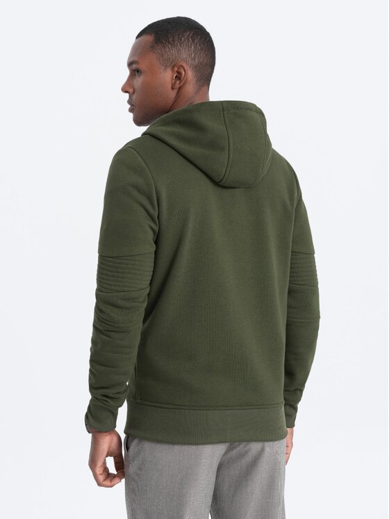 Ombre Ombre Mikina OM-SSZP-22SS-010 Zelená Regular Fit