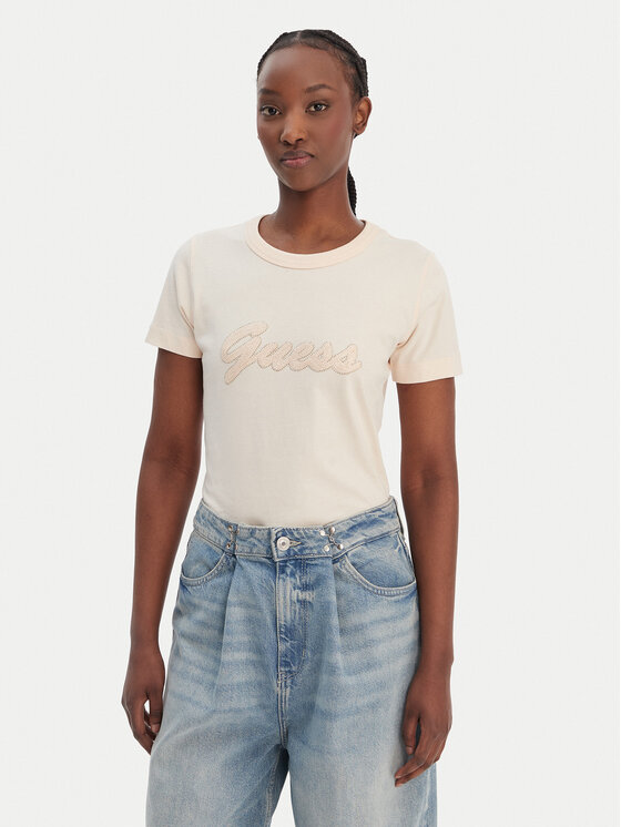 Guess Tricou W6GI08 K3023 Portocaliu Regular Fit