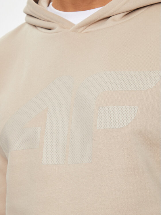 4F 4F Μπλούζα 4FWSS24TSWSM0950 Μπεζ Regular Fit